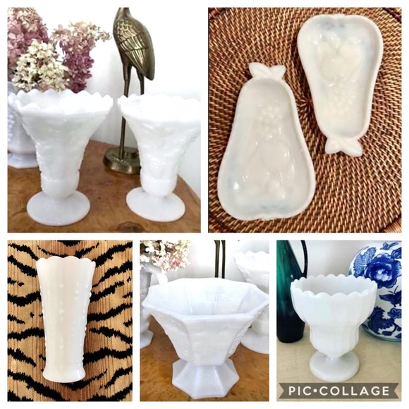 🍒GIFT with 3+ items purchased🍒 Vintage milk glass dish or spoon rest - Picture 3 of 4